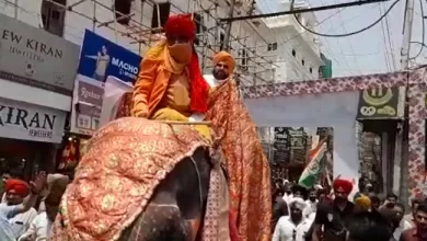 Photo of नवजोत सिंह सिद्धू ने किया सांकेति विरोध, हाथी पर सवार होकर निकाली यात्रा