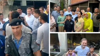Photo of राहुल गांधी ने करनाल में पहलगाम हमले में मारे गए नौसेना अधिकारी के परिवार से मुलाकात की..