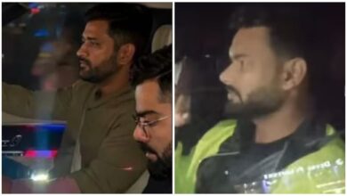 Photo of कोहली-धोनी रीयूनियन: रांची में थाला के घर पहुंचे किंग और पंत, वायरल वीडियो ने जीता दिल; धोनी ने खुद ड्राइव कर होटल किया ड्रॉप