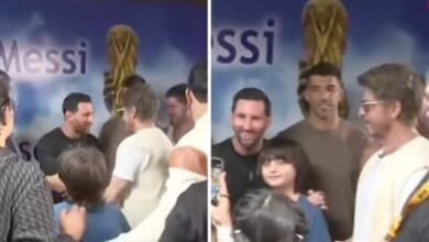 Photo of लियोनेल मेसी और शाहरुख खान की ऐतिहासिक मुलाकात, हैंडशेक का वीडियो वायरल