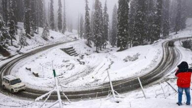 Photo of कश्मीर में हुई पहली बर्फबारी , घाटियां सफ़ेद चादर में तब्दील