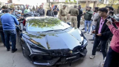 Photo of उत्तर प्रदेश के कानपुर में तंबाकू व्यापारी के बेटे ने लैम्बोर्गिनी कार से पैदल यात्रियों को टक्कर मारी, छह लोग घायल