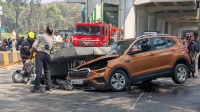 Photo of मुंबई: निर्माणाधीन मेट्रो का खंभा ऑटो रिक्शा और कार पर गिरा 1 की मौत कई घायल