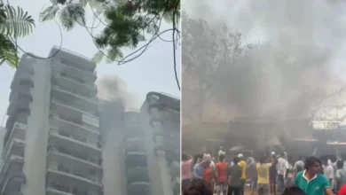 Photo of गाजियाबाद के नारा सोसाइटी स्थित क्रॉसिंग्स रिपब्लिक मार्केट क्षेत्र में लगी आग
