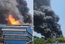 Photo of गुजरात के भरूच में एक रासायनिक कारखाने में विस्फोट से भीषण आग, कई मजदूर घायल