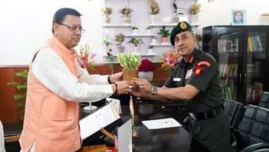Photo of सेंट्रल कमांड के GOC-इन-सी लेफ्टिनेंट जनरल एनएस राजा सुब्रमणि ने CM धामी से की मुलाकात