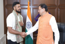 Photo of CM धामी ने बास्केटबॉल खिलाड़ी उल्हास केएस को किया सम्मानित