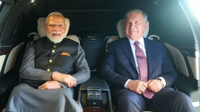 Photo of प्रधानमंत्री मोदी का उज्बेकिस्तान के राष्ट्रपति मिर्ज़ियोयेव ने स्वागत किया